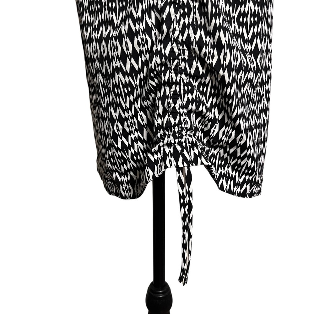 Coolibar Island Quarter Zip Swim Shirt Dress UPF 50+ – Black/White Ikat – Size S - Picture 5 of 11